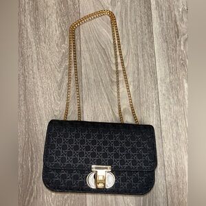 NWOT Black Crossbody Bag with Chain Strap